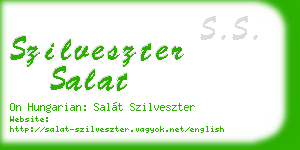 szilveszter salat business card